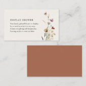 ボホ秋ワイルドフラワー赤ちゃんシャワー表示シャワー エンクロージャーカード (正面/裏面)