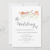 ボホ秋ワイルドフラワーQRコード 招待状 (正面)