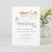 ボホ秋ワイルドフラワーQRコード 招待状 (スタンド正面)