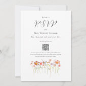 ボホ秋ワイルドフラワーQRコード 招待状 (裏面)