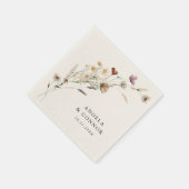 ボホ秋ワイルドフラー結婚ズ スタンダードカクテルナプキン (角)