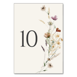 ボホ秋ワイルドフラー結婚ズ テーブルナンバー