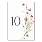 ボホ秋ワイルドフラー結婚ズ テーブルナンバー (裏面)