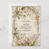 ボホ秋ワイルドフラー結婚ズ 招待状 (正面)