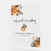 ボホ秋冬フローラ結婚のアクリル標識 アクリルサイン (傾斜)