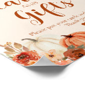 ボホ秋小さなかぼちゃの秋のカードとギフト ポスター (角)