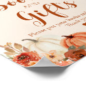 ボホ秋小さなかぼちゃの秋の本とギフト ポスター (角)