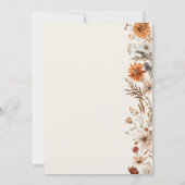 ボホ秋幽霊ワイルドフラワーハロウィンベイビーシャワー 招待状 (裏面)