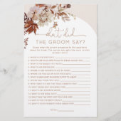 ボホ秋新郎は何と言ったブライダルゲーム (正面)