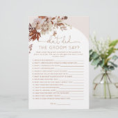 ボホ秋新郎は何と言ったブライダルゲーム (スタンド正面)