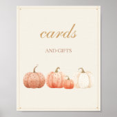 ボホ秋水玉模様カボチャンスカードとギフト ポスター (正面)