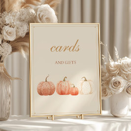 ボホ秋水玉模様カボチャンスカードとギフト ポスター