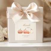 ボホ秋水玉模様カボチャ赤ちゃんシャワーありがとう スクエアシール