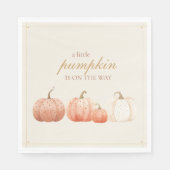 ボホ秋水玉模様パンプキンズベビーシャワー スタンダードランチョンナプキン (正面)