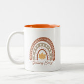 ボホ秋秋引用文 ツートーンマグカップ (左)