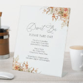 ボホ秋秋花模様デザートバー標識 台座サイン (インサイチュ)