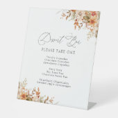 ボホ秋秋花模様デザートバー標識 台座サイン (正面)