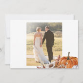 ボホ秋秋2枚エレガントの写結婚真 サンキューカード (裏面)