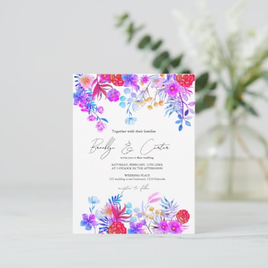 ボホ秋素朴なフローラすべて1つ ポストカード (スタンド正面)