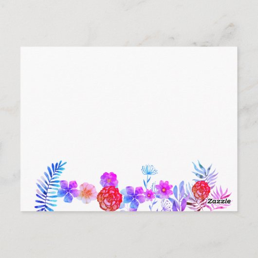 ボホ秋素朴なフローラすべて1つ ポストカード (裏面)