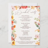 ボホ秋素朴な手色彩の鮮やかバチェロレッテ週末 招待状 (裏面)