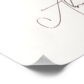 ボホ秋素朴フローラシック結婚ウェルカム ポスター (角)