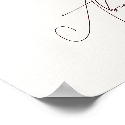 ボホ秋素朴フローラシック結婚ウェルカム ポスター (角)