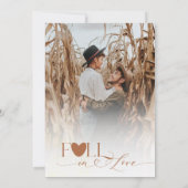 ボホ秋素朴ワイルドフラワーフォトブライダルシャワー 招待状 (裏面)