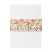 ボホ秋素朴ワイルドフラワーフローラベージュ結婚ズ 招待状ベリーバンド (裏面例)