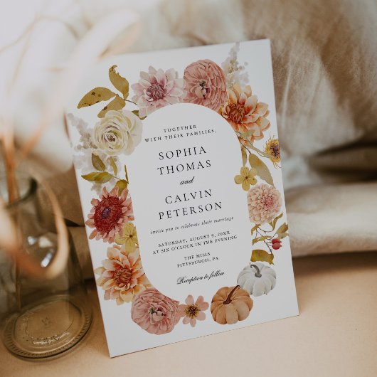 ボホ秋結婚の 招待状