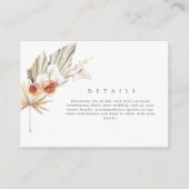 ボホ秋結婚フローラ詳細 エンクロージャーカード (正面)