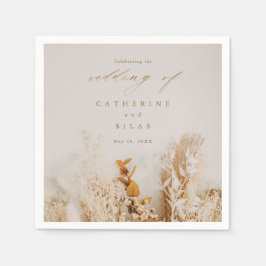 ボホ秋結婚花 スタンダードカクテルナプキン