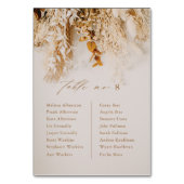 ボホ秋結婚花 テーブルナンバー (裏面)