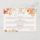 ボホ秋色彩の鮮やかラスフローラ結婚詳細 エンクロージャーカード (正面)