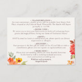 ボホ秋色彩の鮮やかラスフローラ結婚詳細 エンクロージャーカード (裏面)