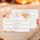 ボホ秋色彩の鮮やかラスフローラ結婚詳細 エンクロージャーカード