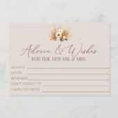 ボホ秋花アドバイスと願い エンクロージャーカード (正面)