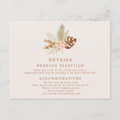 ボホ秋花結婚の詳細 エンクロージャーカード (正面)