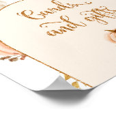 ボホ秋金ゴールドフローラカボチャのカードとギフト ポスター (角)