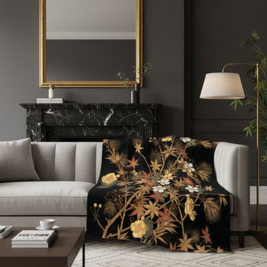 ボホ秋 日本の フリースブランケット