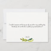 ボホ素朴が私のメイド・オブ・オーナー（花嫁付き添い人）カード 招待状 (裏面)