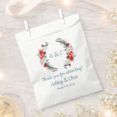 ボホ素朴の結婚おごり国お礼フローラ フェイバーバッグ (クリップ留めされた状態)