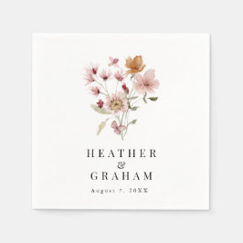 ボホ素朴の結婚ナプキンス スタンダードカクテルナプキン