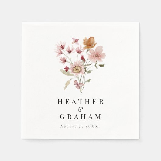 ボホ素朴の結婚ナプキンス スタンダードカクテルナプキン (正面)