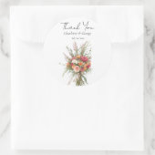 ボホ素朴の結婚ブーケフラワー結婚式の引き出物 ラウンドシール (バッグ)