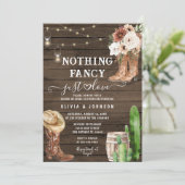 ボホ素朴は愛のブーツファンシーは何も結婚ない 招待状 (スタンド正面)