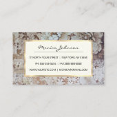 ボホ素朴アイボリーブラウンレースフローラタイポグラフィ 紹介カード (裏面)