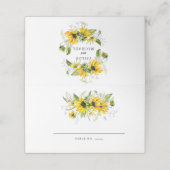 ボホ素朴イエローヒマワリ結婚フローラ プレイスカード (外部開封)