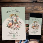 ボホ素朴ウェスタンのブーツフローラ写真 セーブザデート