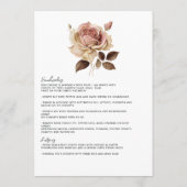 ボホ素朴ウェスタン結婚ズのフローラカウボーイ結婚ズ メニュー (裏面)